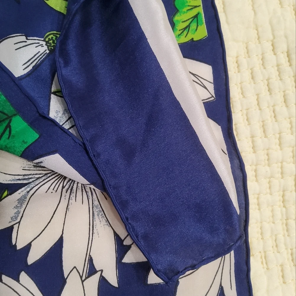 Bill Blass Floral Silk Scarf
